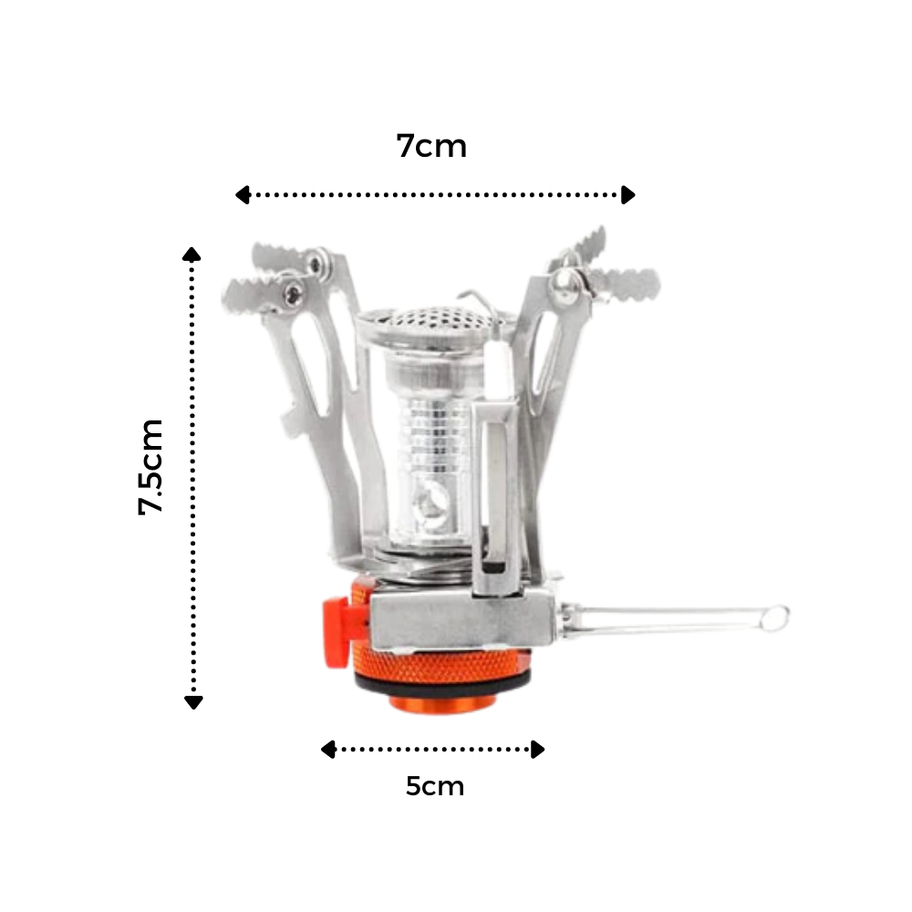 Mini bærbar gaskomfur til camping - Ozerty