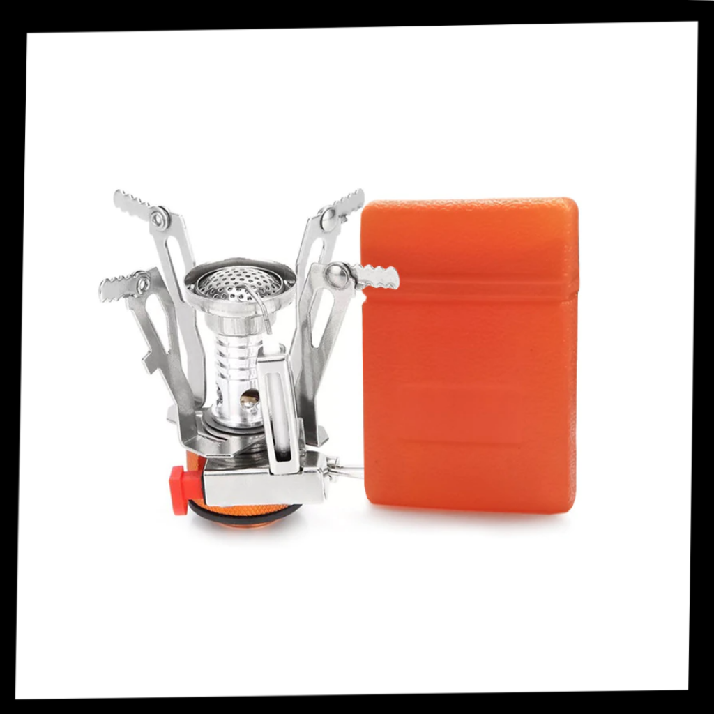 Mini bærbar gaskomfur til camping - Ozerty
