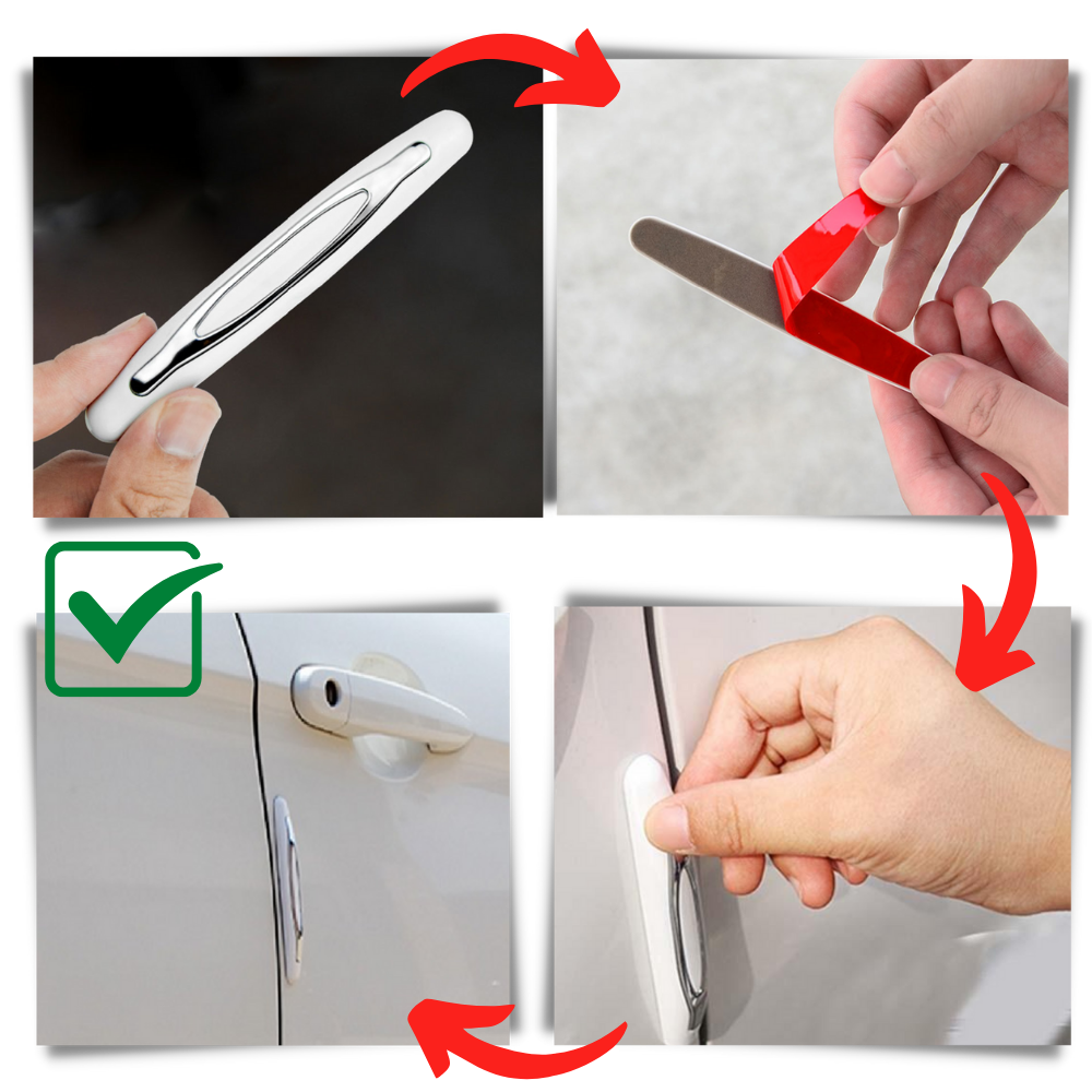 4-pakke beskyttelsesstrips til bildøre - Ozerty