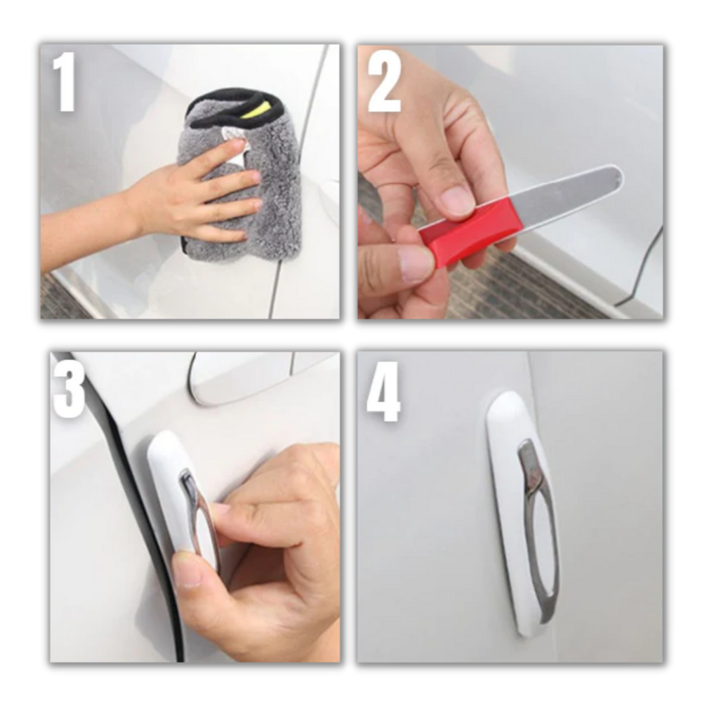 4-pakke beskyttelsesstrips til bildøre - Ozerty