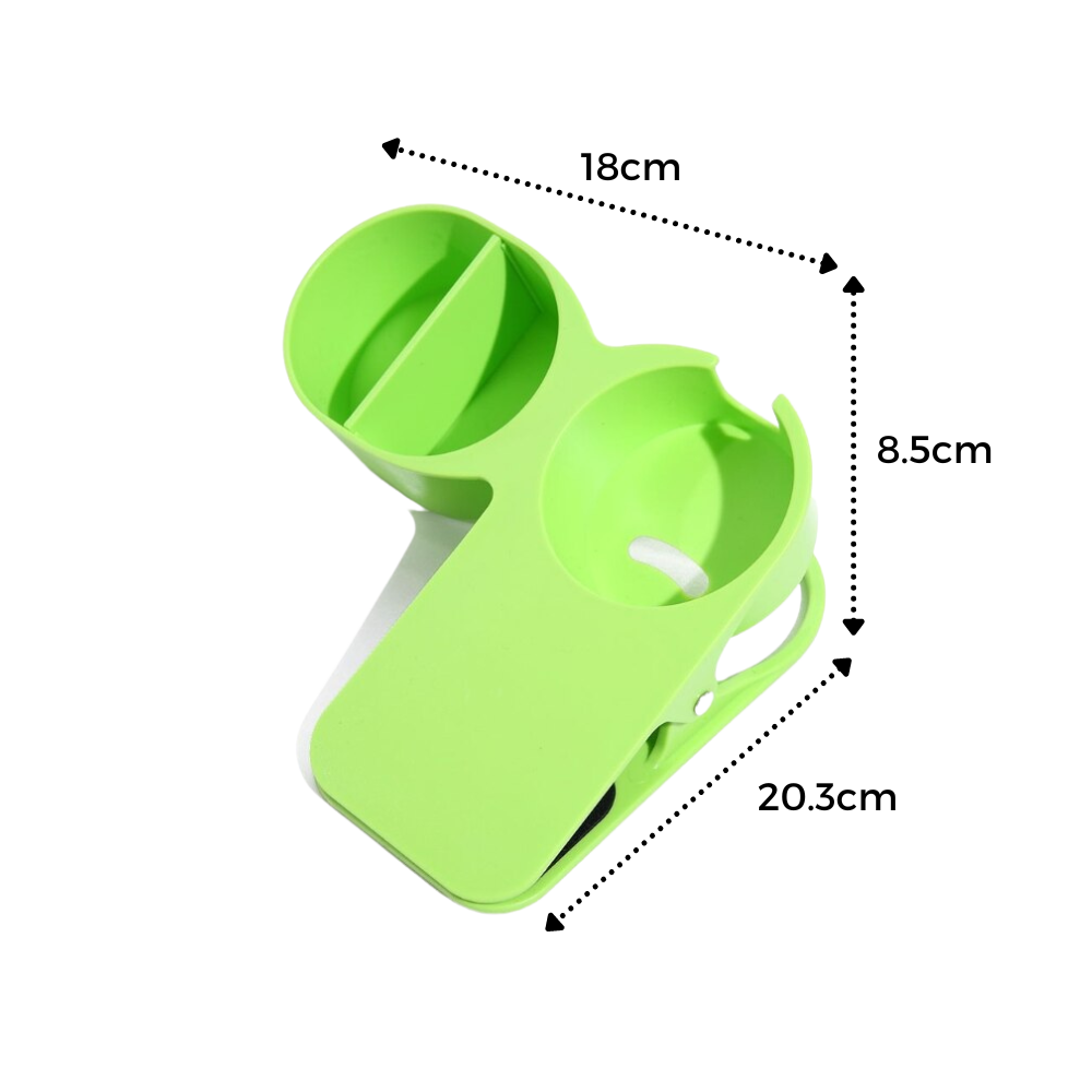 Clip-on dobbelt kopholder - Ozerty