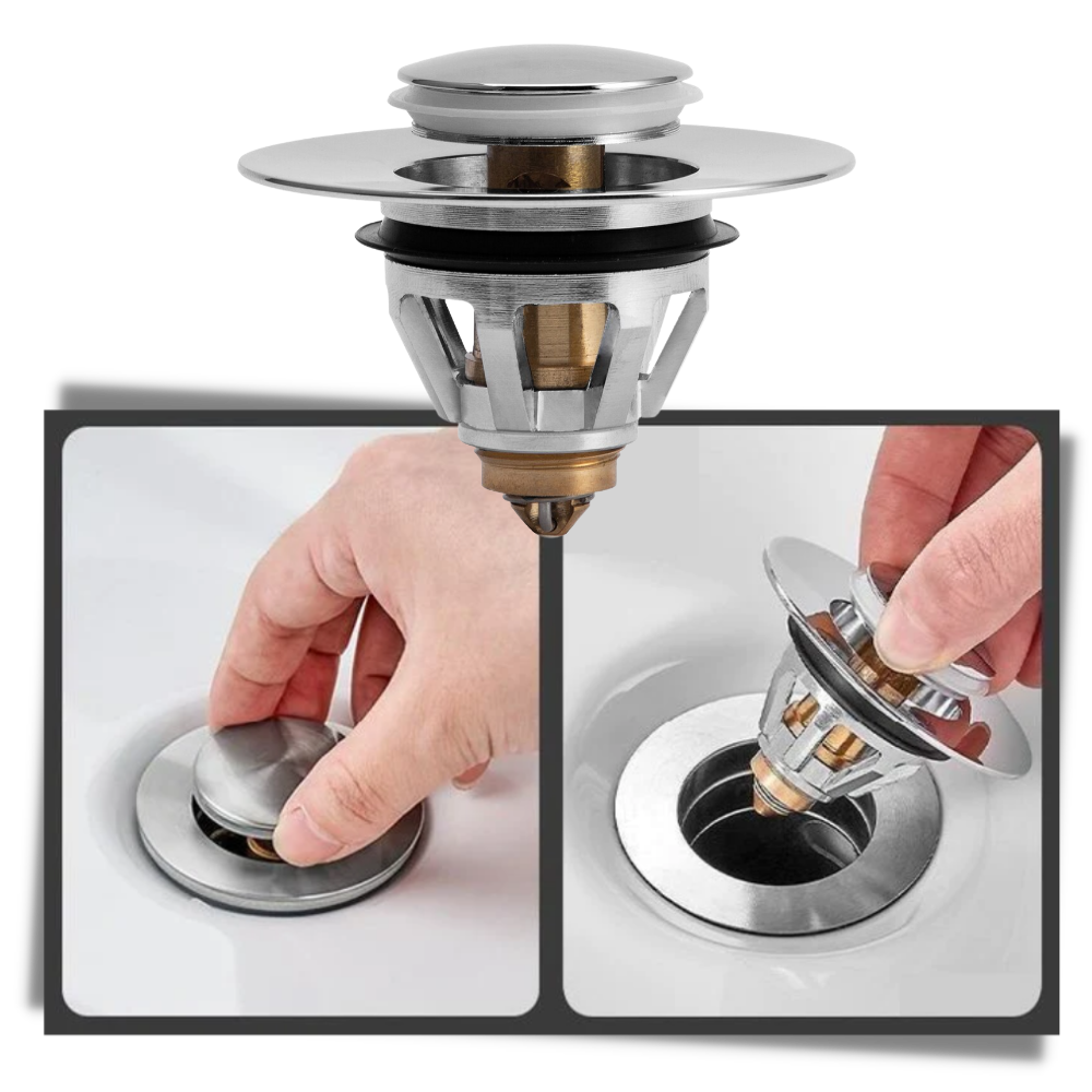 Pop-up afløbsfilter og prop - Ozerty