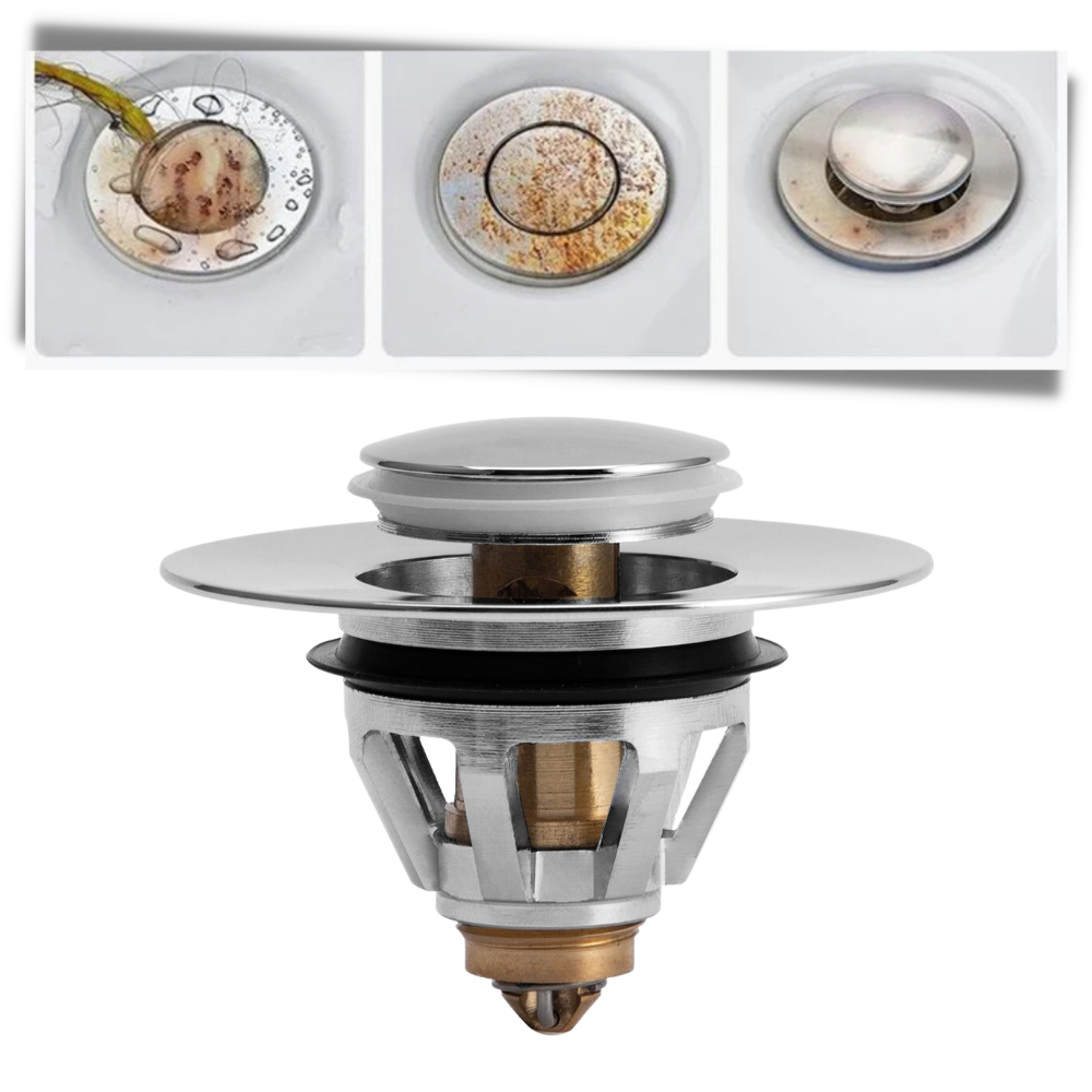 Pop-up afløbsfilter og prop - Ozerty