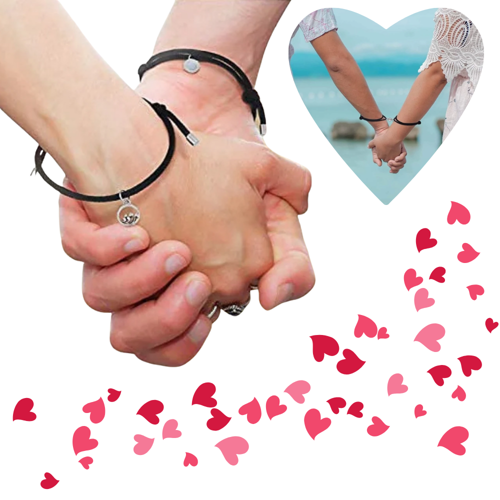 Sæt med 2 magnetiske armbånd til par - Ozerty