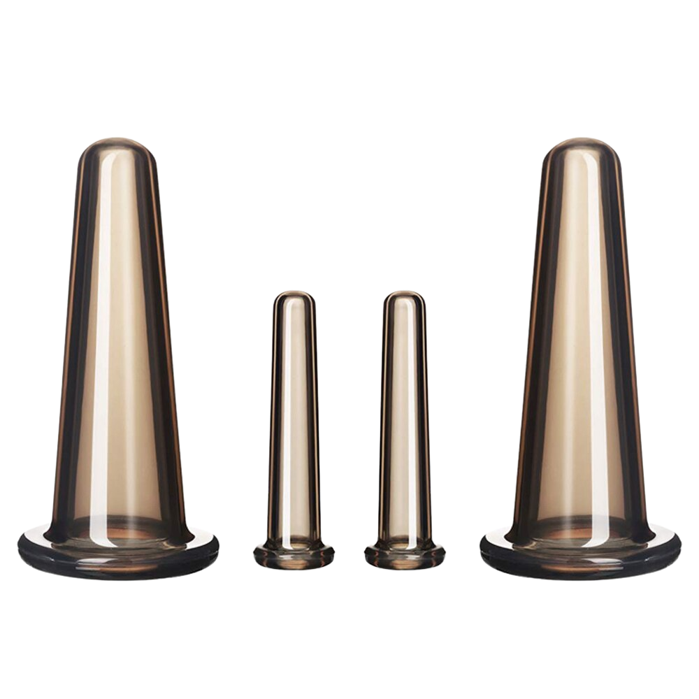 4 silikonekopper til cupping ansigtsmassage