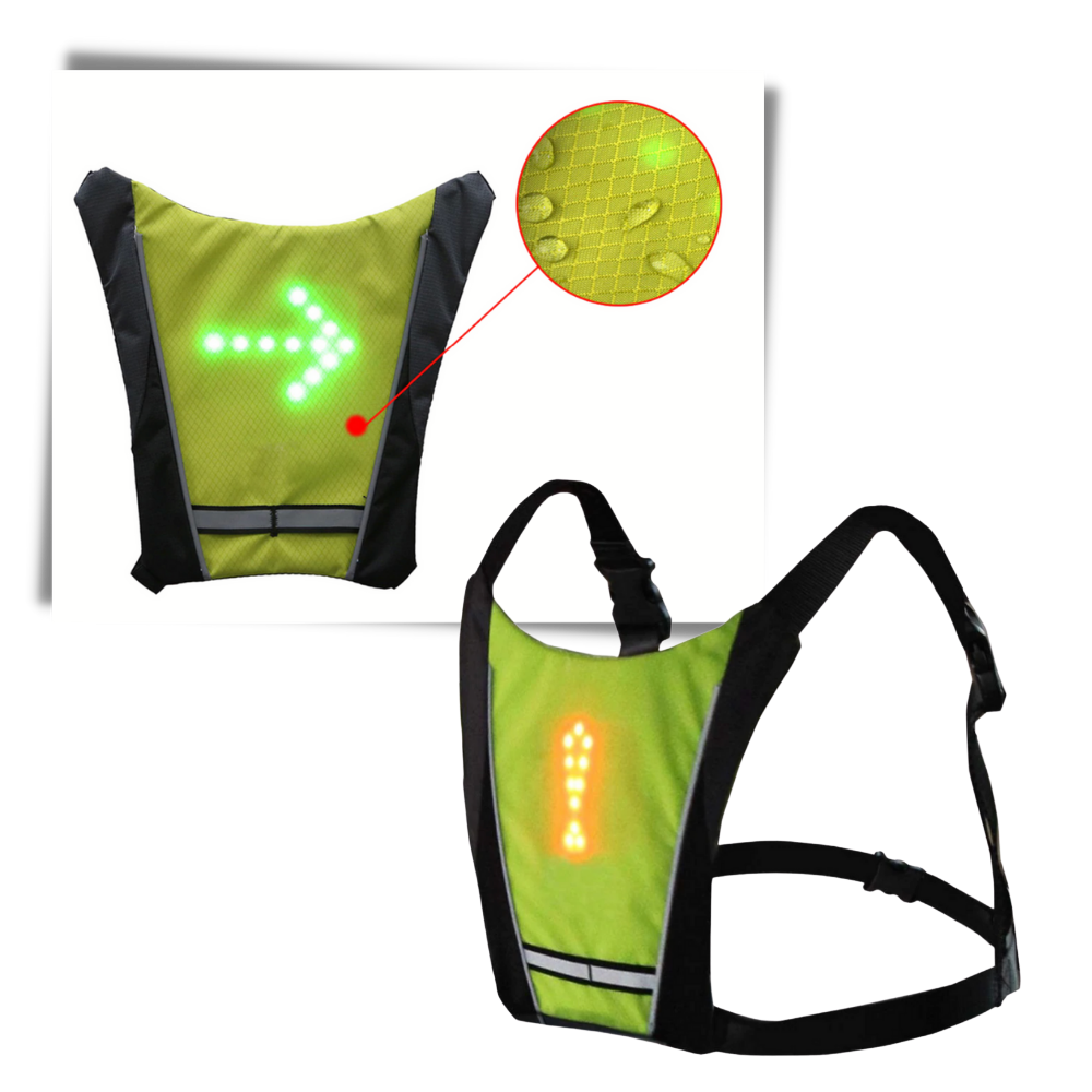 Reflekterende cykelvest med LED - Ozerty