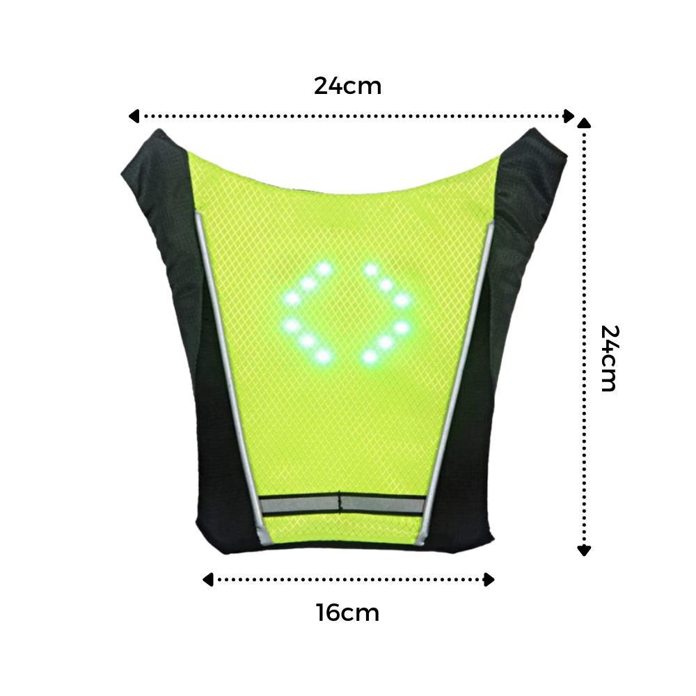 Reflekterende cykelvest med LED - Ozerty