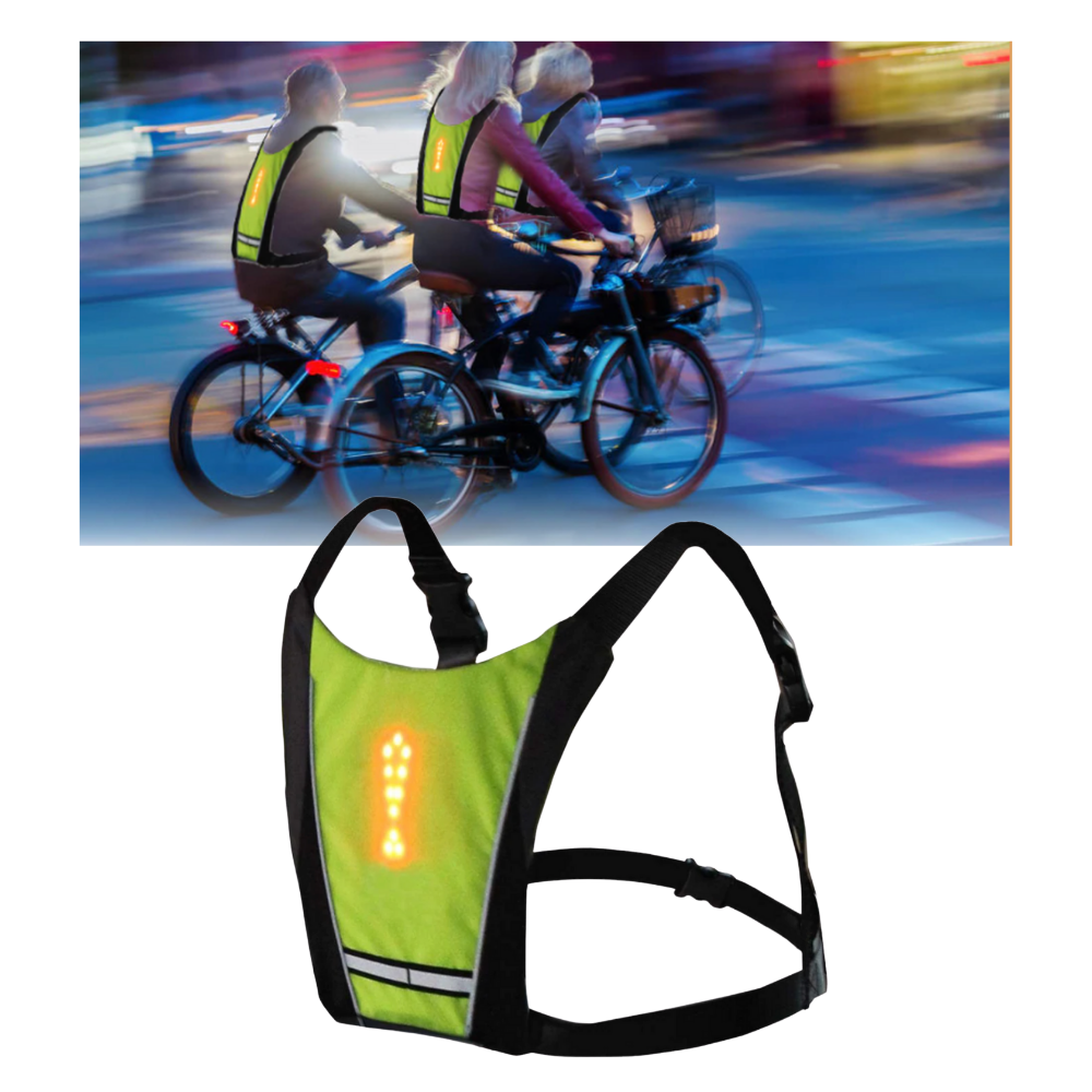 Reflekterende cykelvest med LED - Ozerty