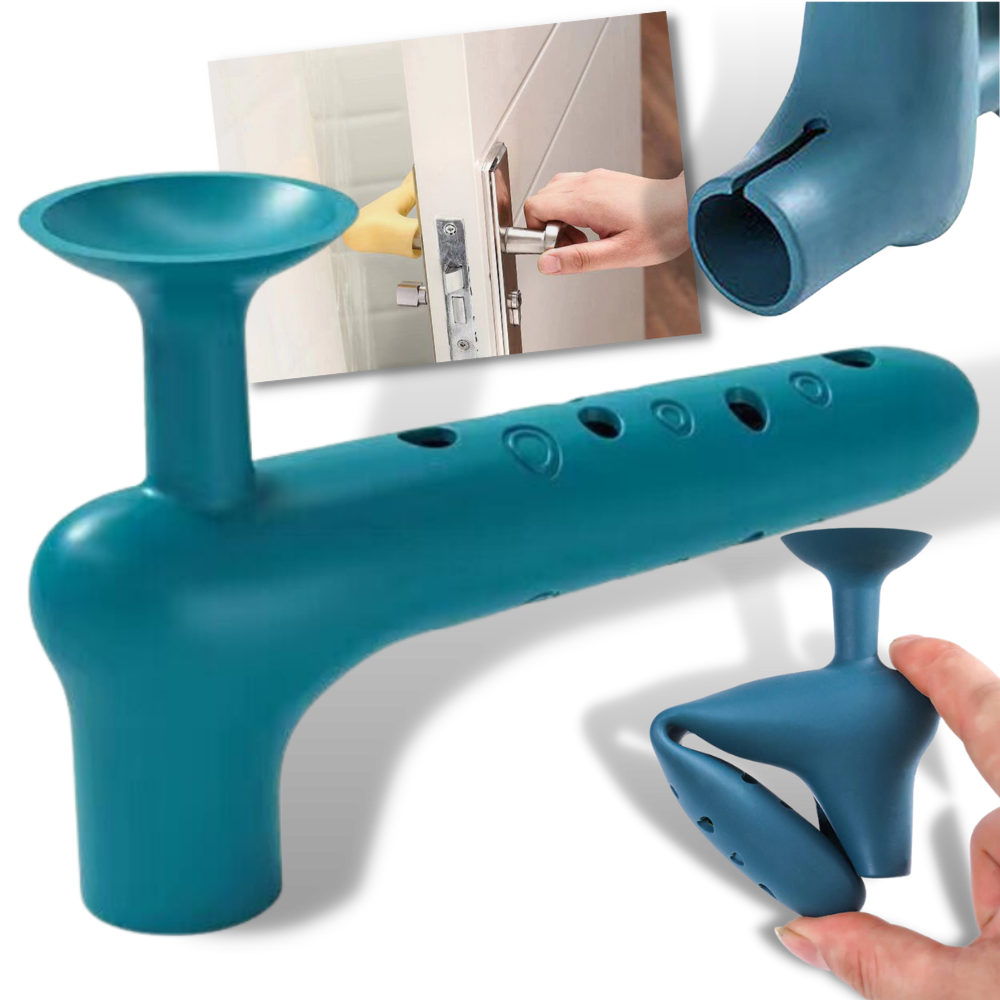 2-pak beskyttelsesdæksel af silikone til dørhåndtag - Ozerty