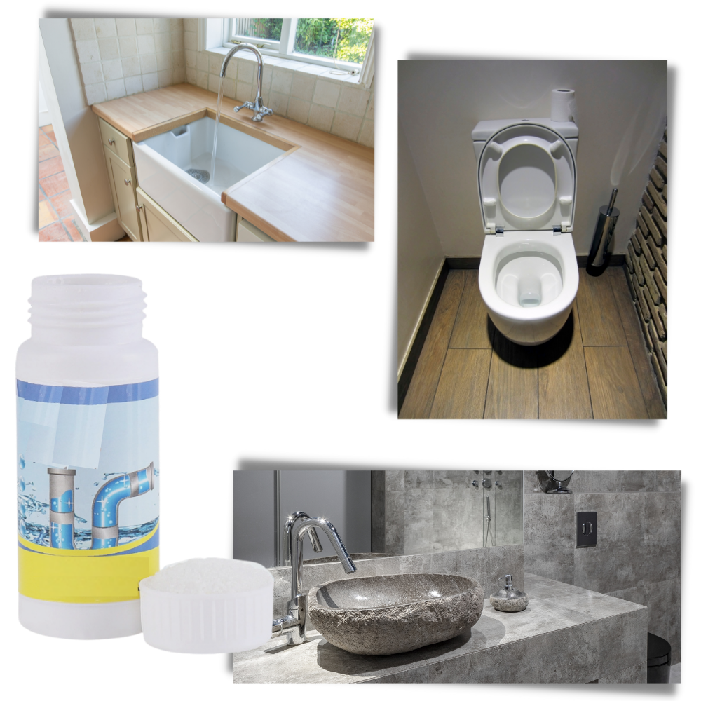 Pulver til rengøring af køkkenvaske og afløb - Ozerty