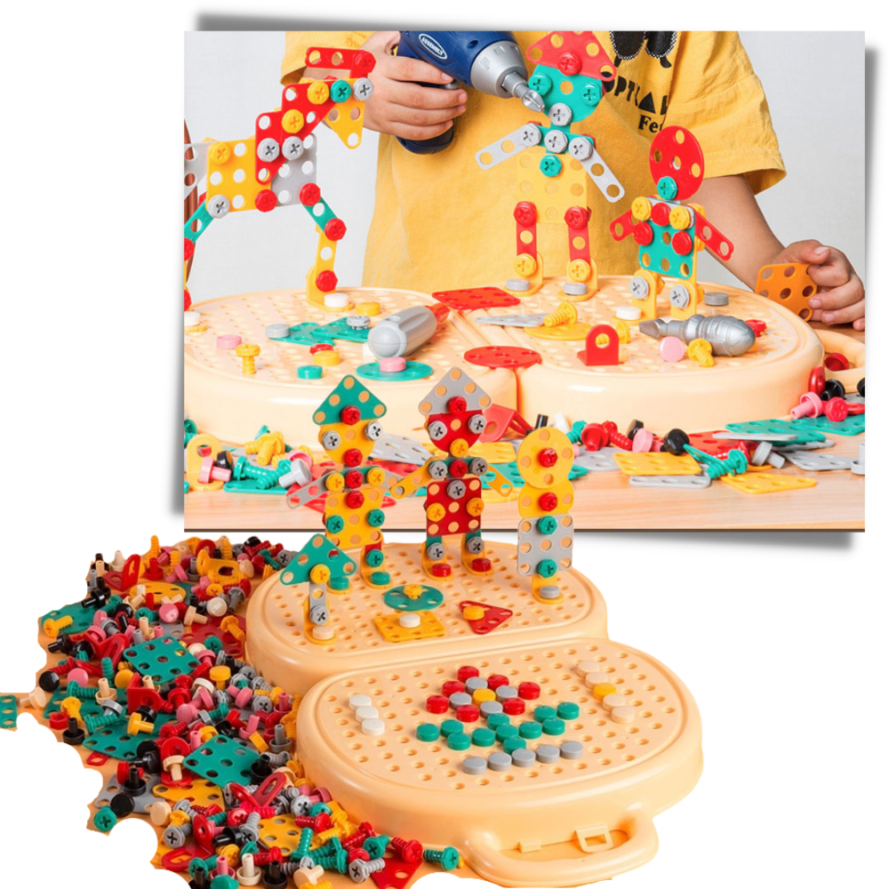 Pædagogisk puslespil legetøj og boresæt - Ozerty