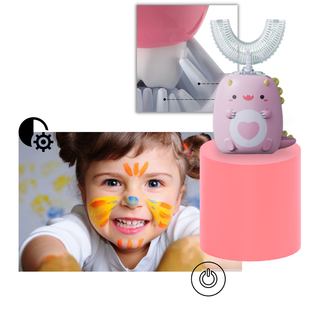 Elektrisk U-formet tandbørste til børn - Ozerty