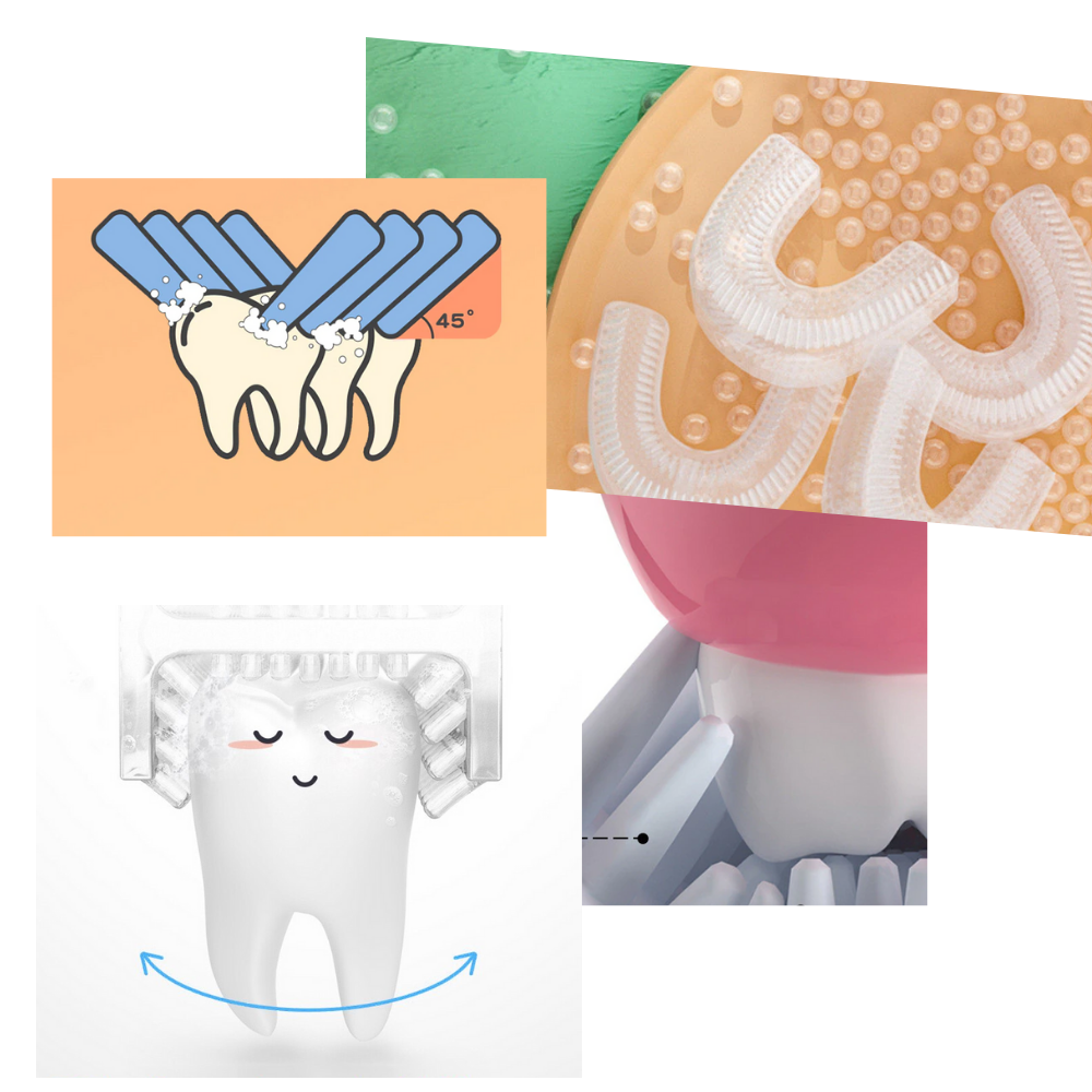 Elektrisk U-formet tandbørste til børn - Ozerty