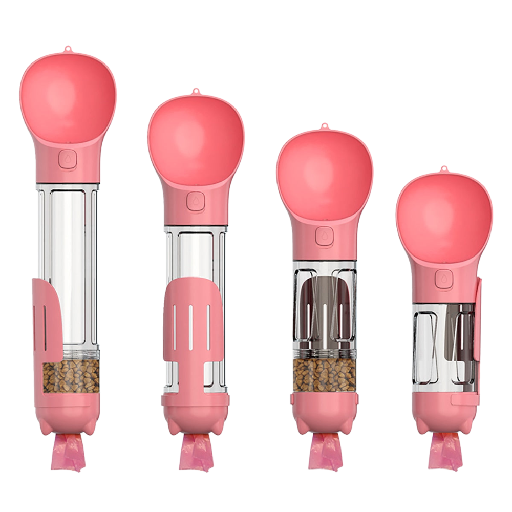 Bærbar foderautomat og vandflaske til kæledyr - Ozerty