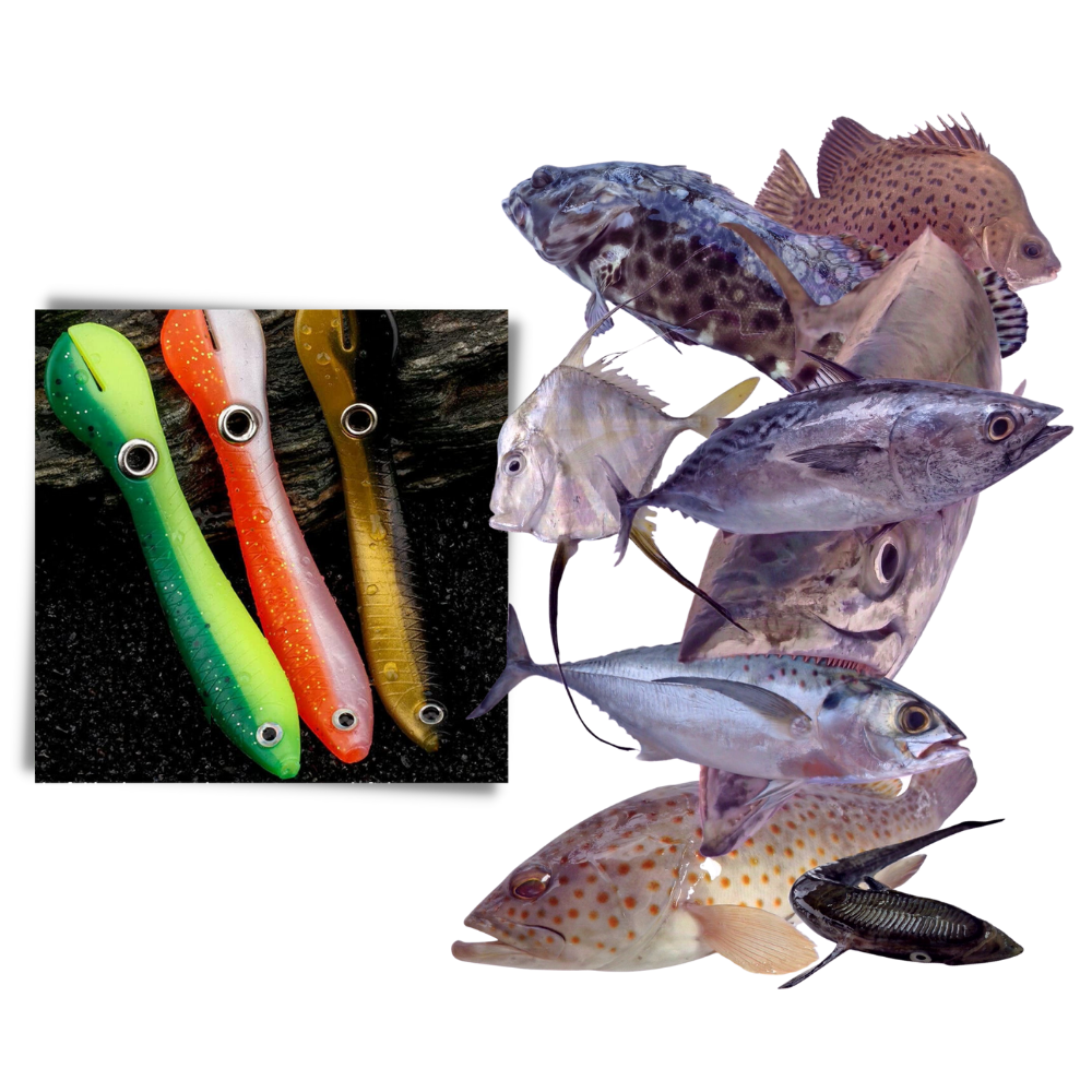 Sæt med kunstige lokkemad til fiskeri - Ozerty