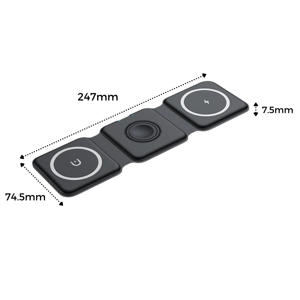 Foldbar trådløs opladningsstander - Ozerty