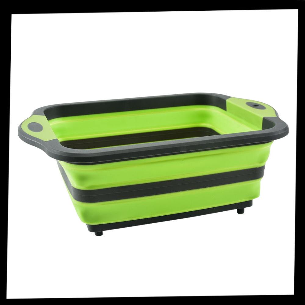 Sammenklappeligt skærebræt med kurv - Ozerty