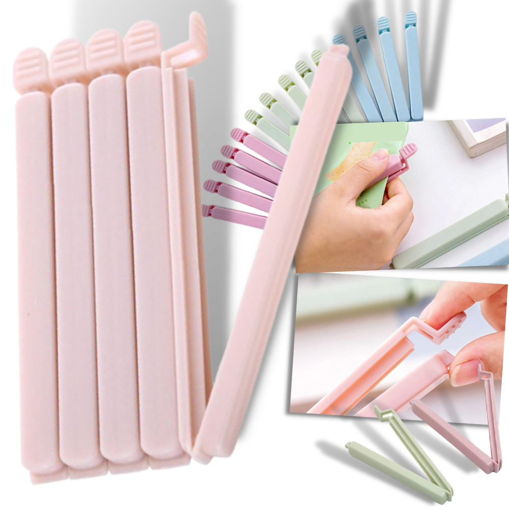 Pakke med 15 forseglingsklemmer til madpakker - Ozerty