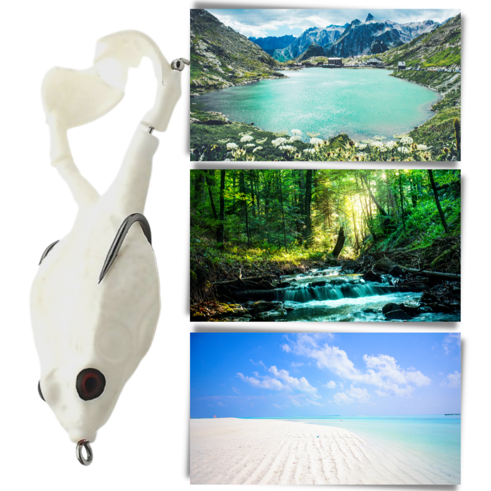 Frø fiskerilokke i silikone - Ozerty