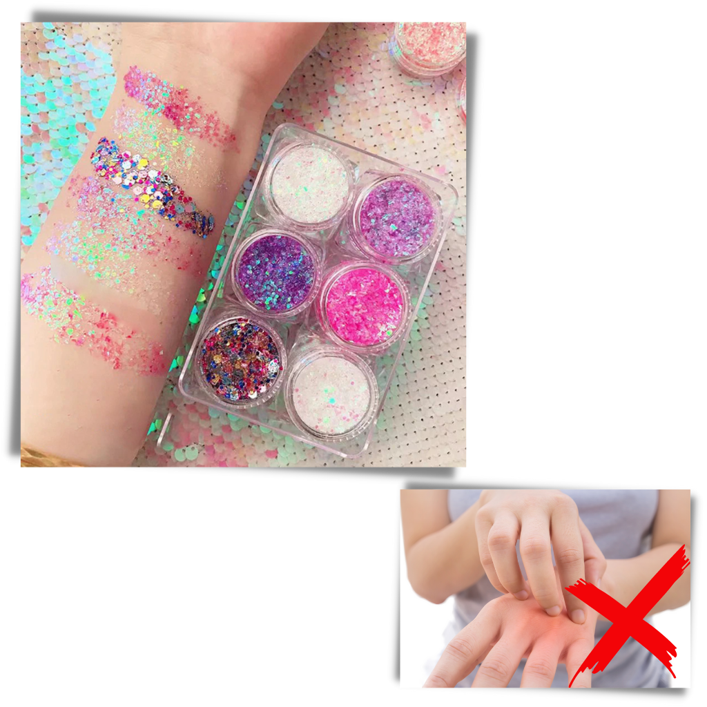Glitter sæt til ansigt og krop - Ozerty