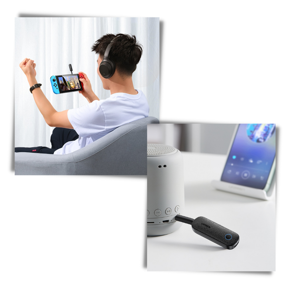 Trådløs bluetooth-adapter med 3.5 mm-stik - Ozerty