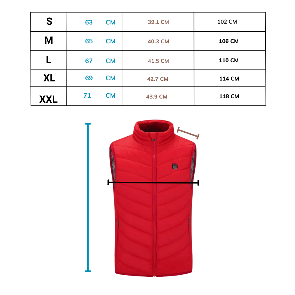 Unisex opvarmet vest - Ozerty