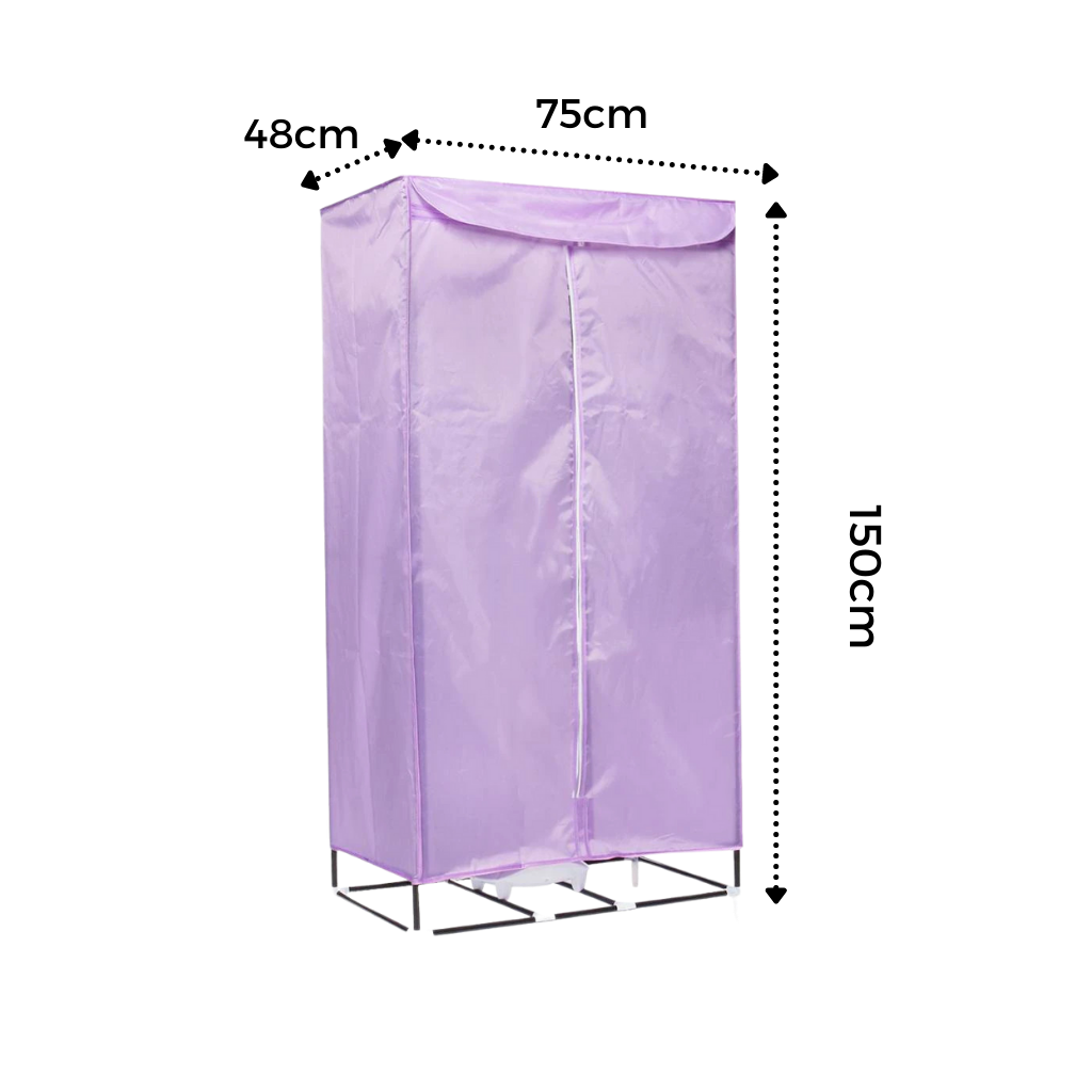 Bærbar elektrisk tørretumbler og tøjstativ - Ozerty