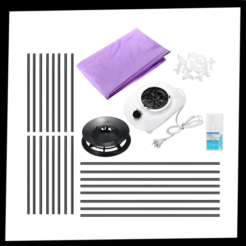 Bærbar elektrisk tørretumbler og tøjstativ - Ozerty