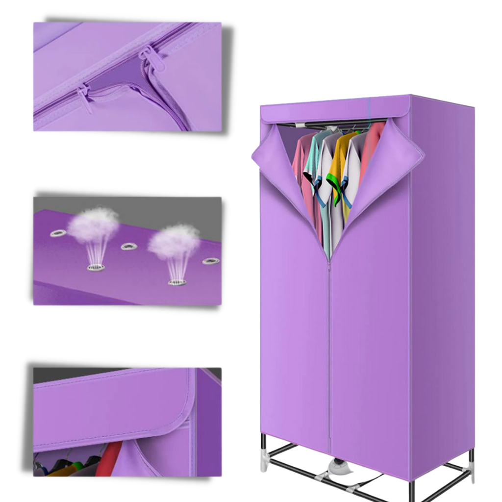 Bærbar elektrisk tørretumbler og tøjstativ - Ozerty