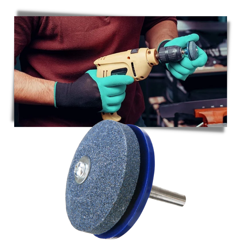 Drejeslibningssæt til plæneklipper klinger - Ozerty