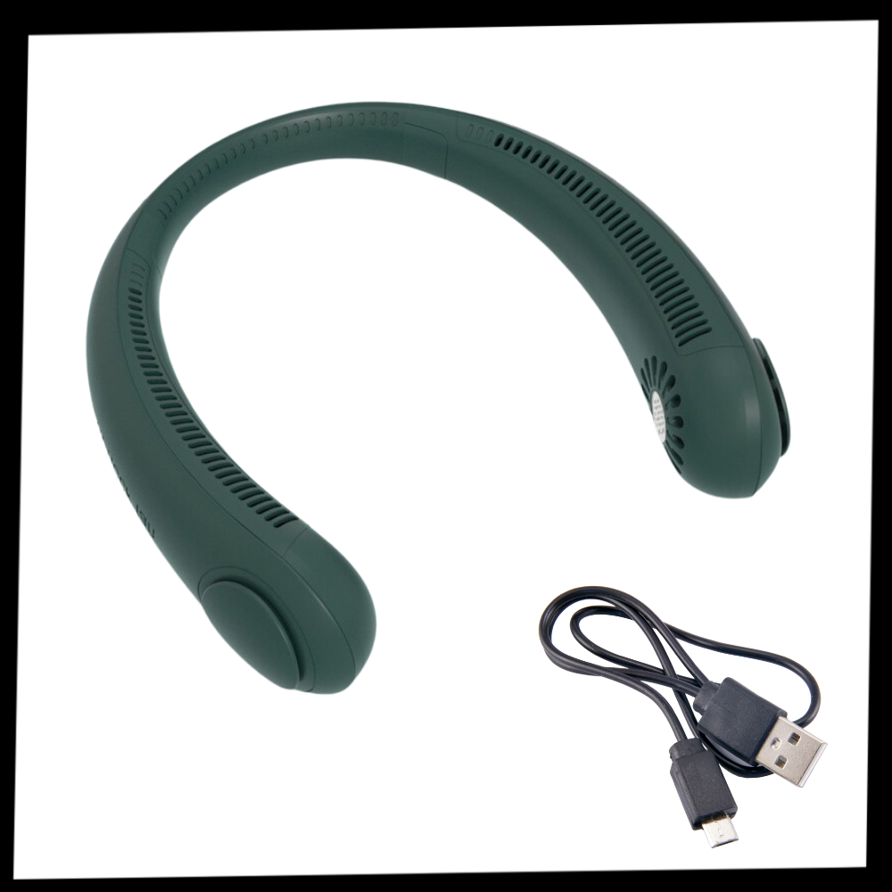 Bærbar mini genopladelig nakkeventilator - Ozerty