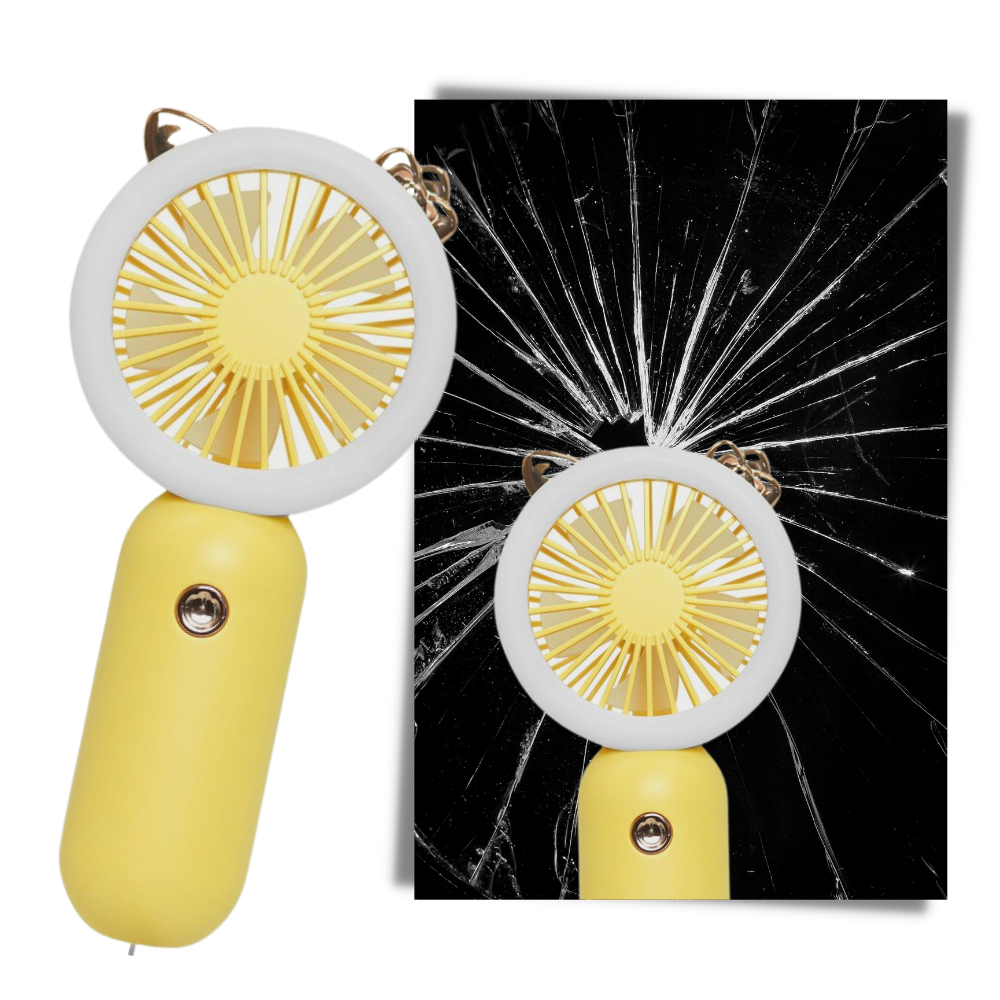 Håndholdt lomme-usb-ventilator med led - Ozerty