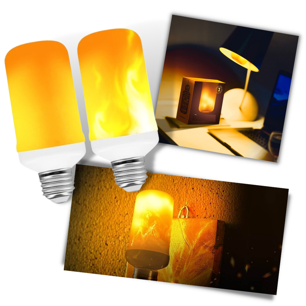 LED-lampe med flammeeffekt - Ozerty
