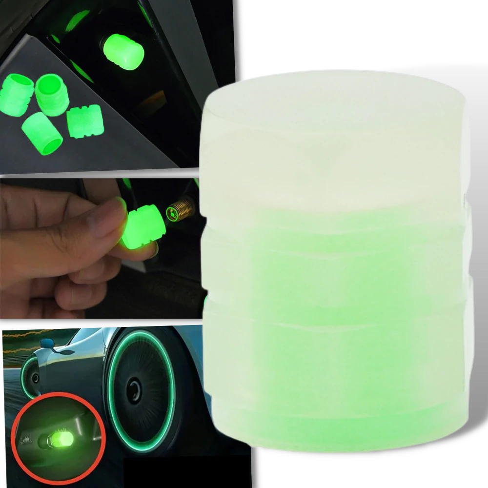 4 stk Luminøse ventilhætter til biler - Ozerty