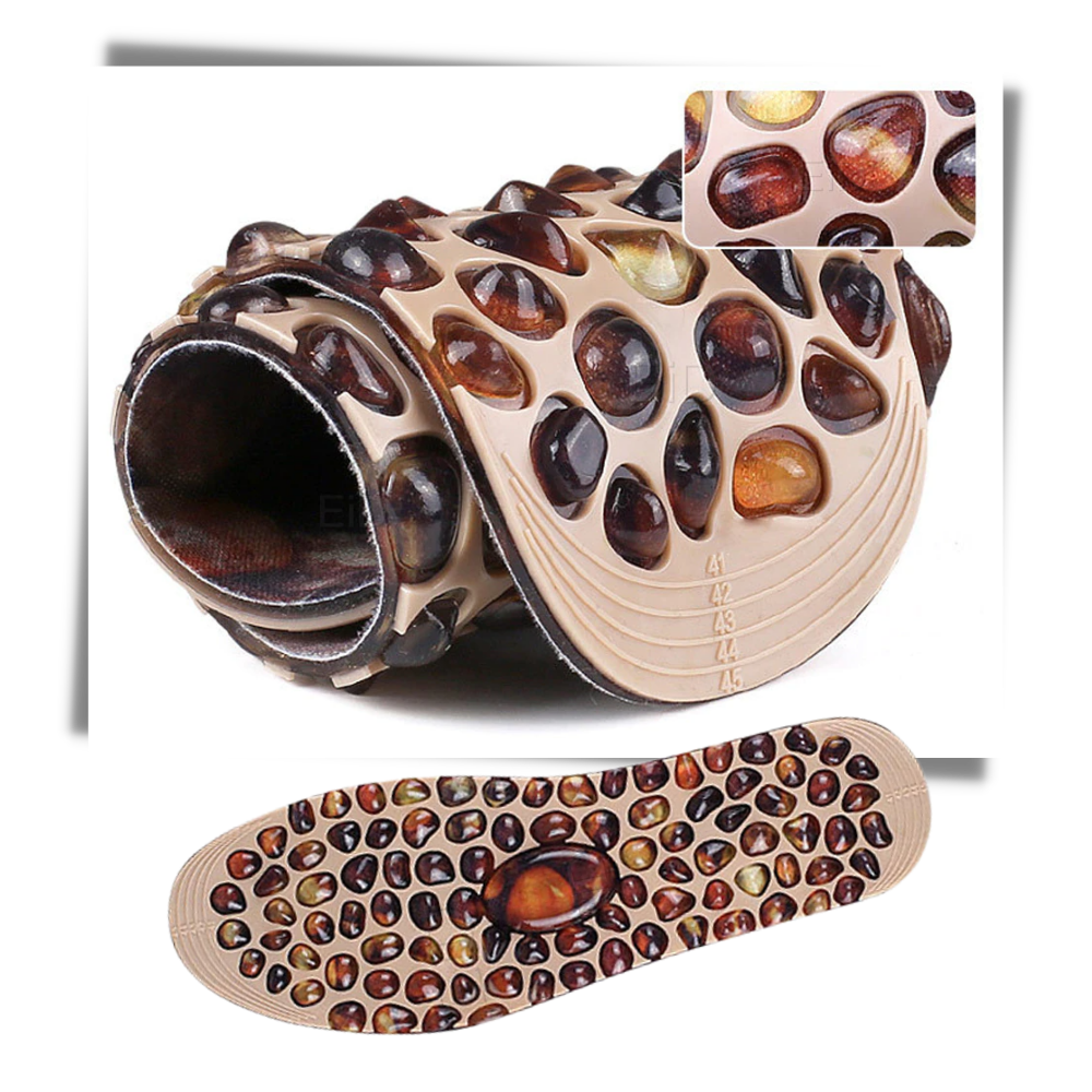 Masserende indlægssål med stendesign - Ozerty