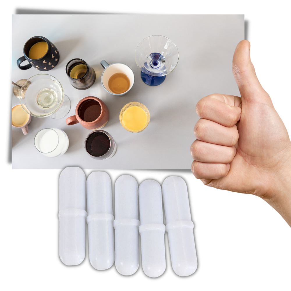 5-pakke magnetiske kapsler med omrører til kopper - Ozerty