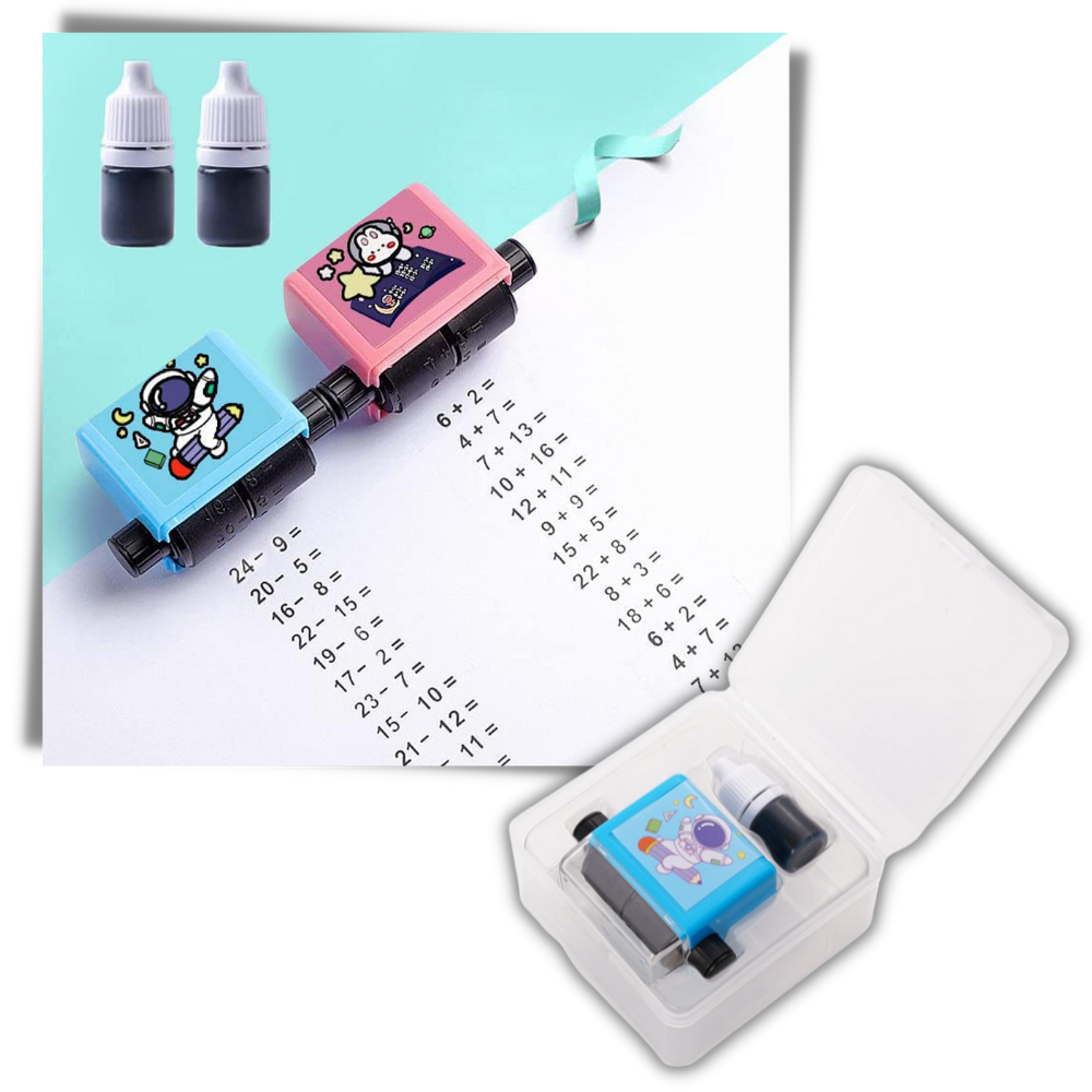 Øvelsesstempel til matematiske summer - Ozerty