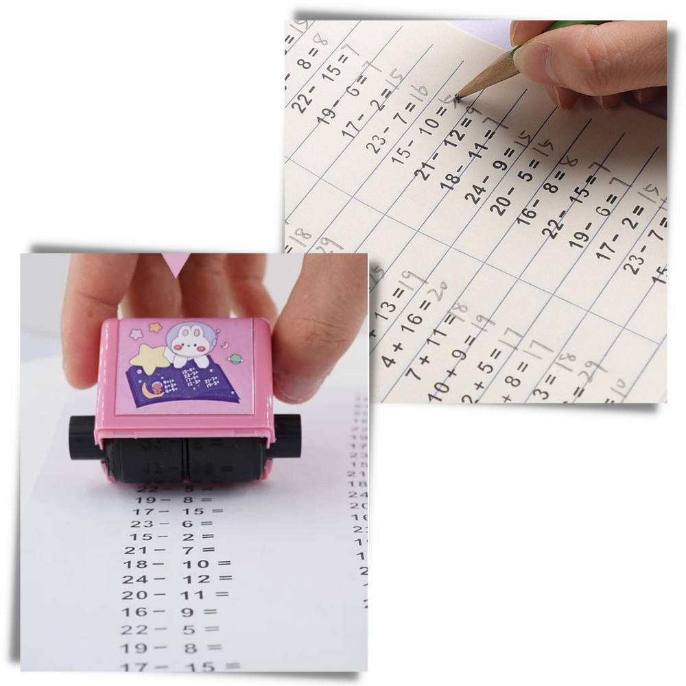 Øvelsesstempel til matematiske summer - Ozerty