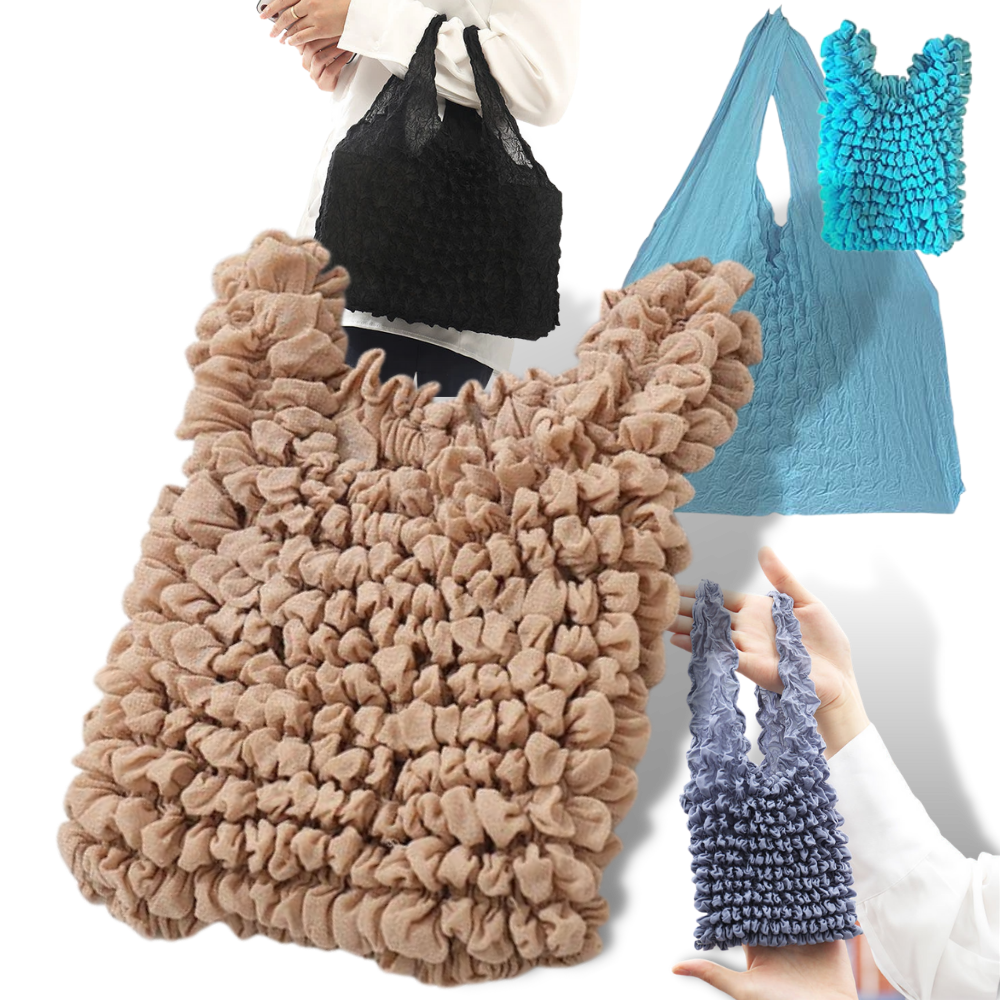 Plisseret stretch indkøbspose - Ozerty