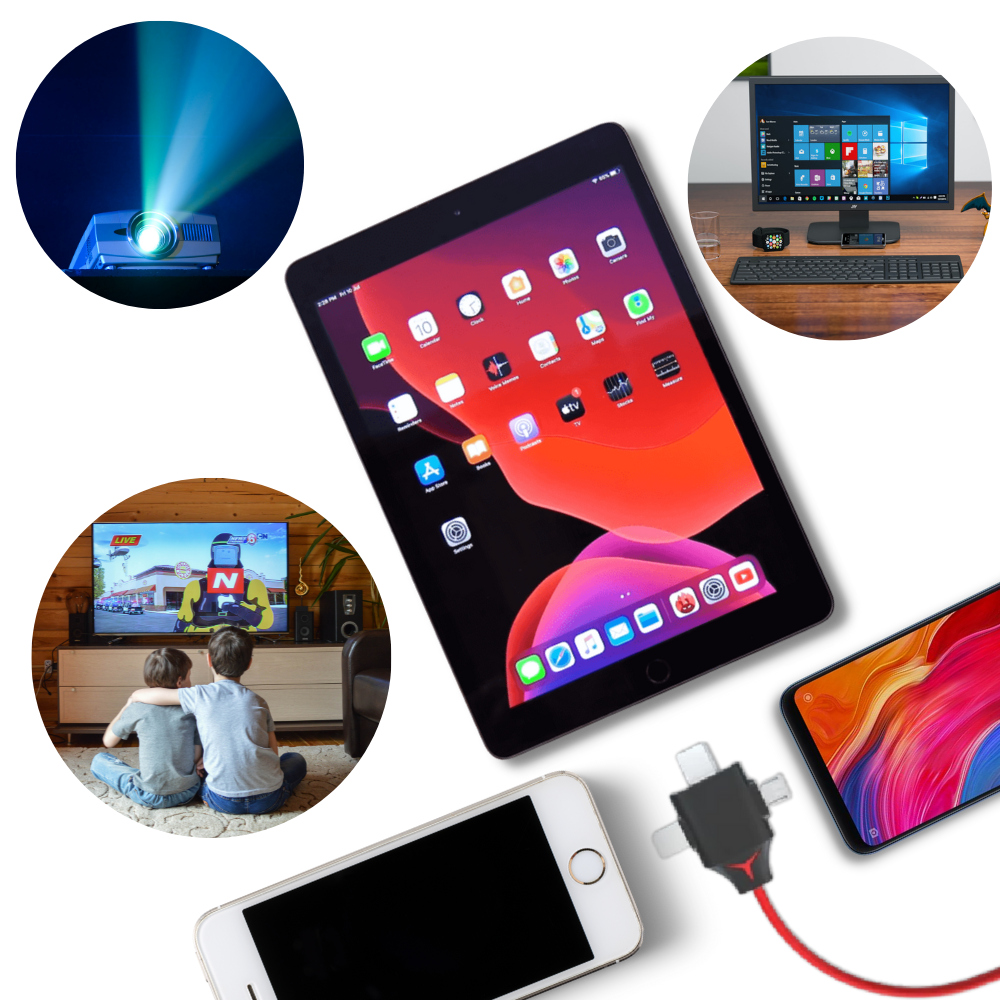 HDMI-adapterkabel til telefoner og tablets - Ozerty