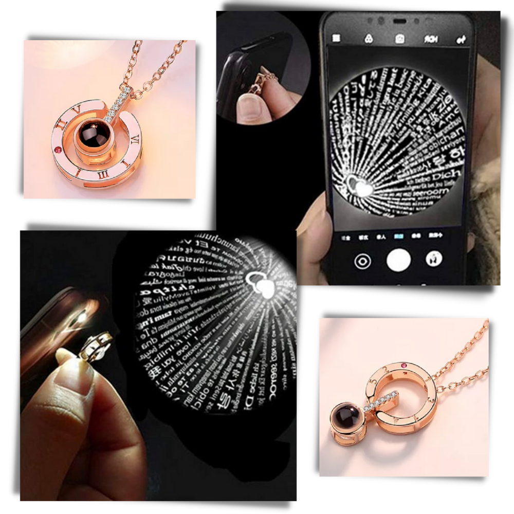 "Jeg elsker dig"-halskæde på 100 sprog - Ozerty