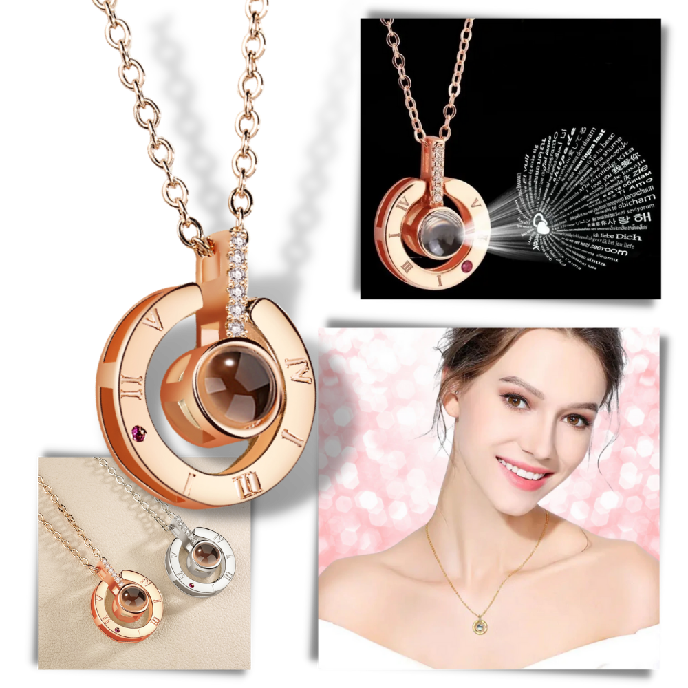 "Jeg elsker dig"-halskæde på 100 sprog - Ozerty