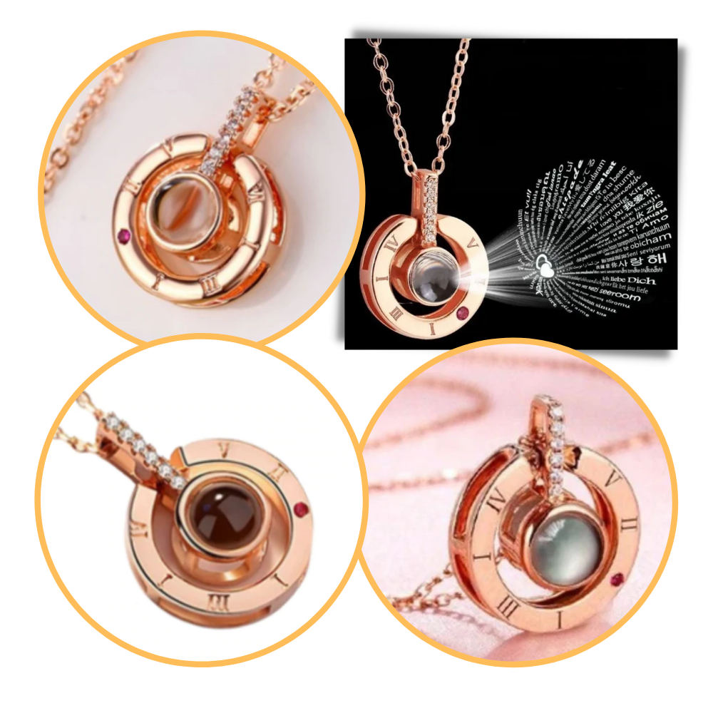 "Jeg elsker dig"-halskæde på 100 sprog - Ozerty