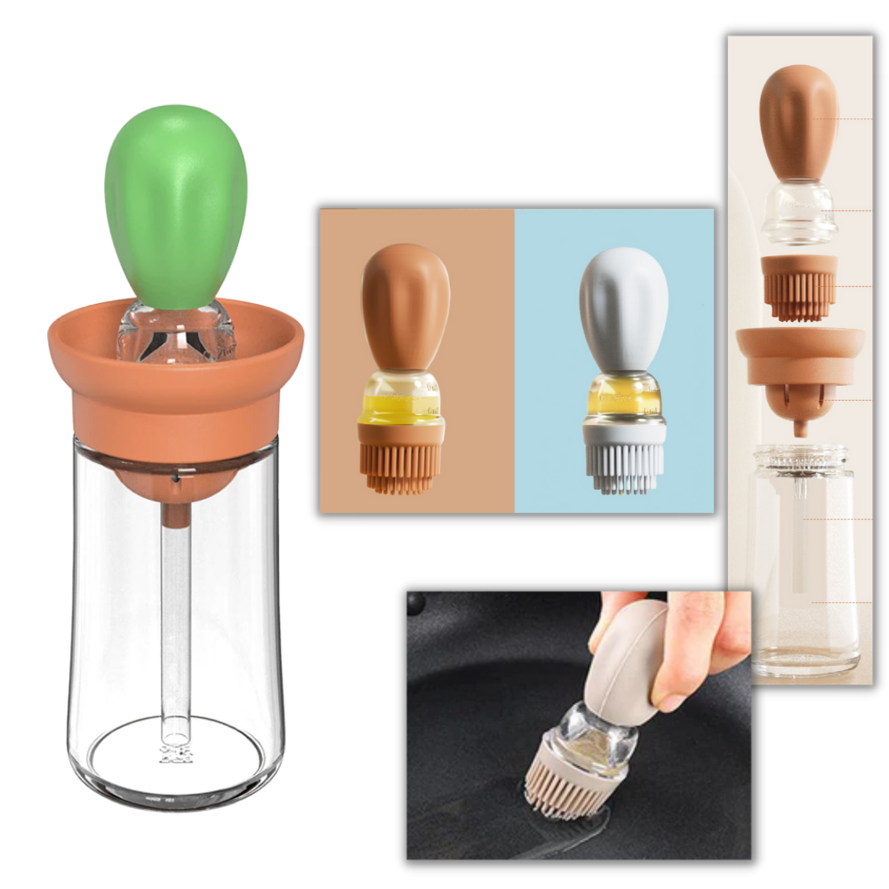 Olie glasflaske med børste - Ozerty