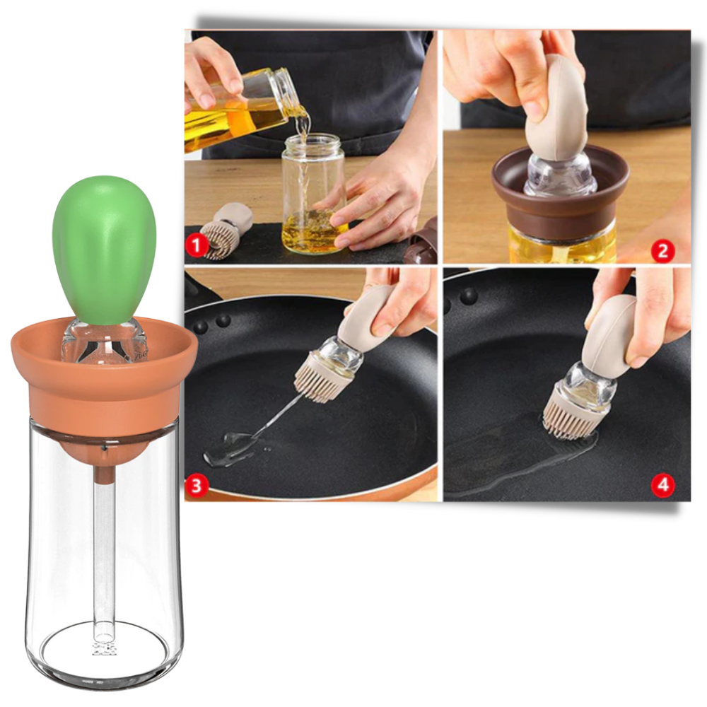 Olie glasflaske med børste - Ozerty