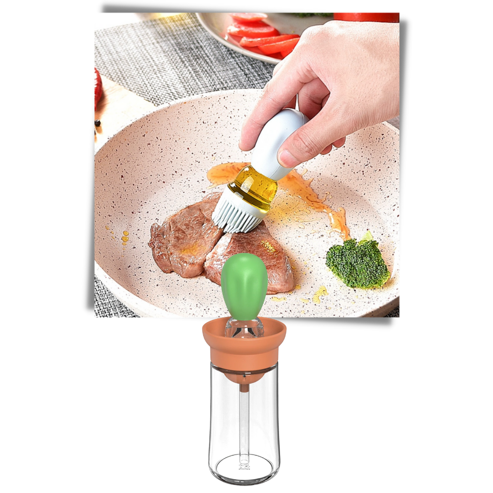 Olie glasflaske med børste - Ozerty