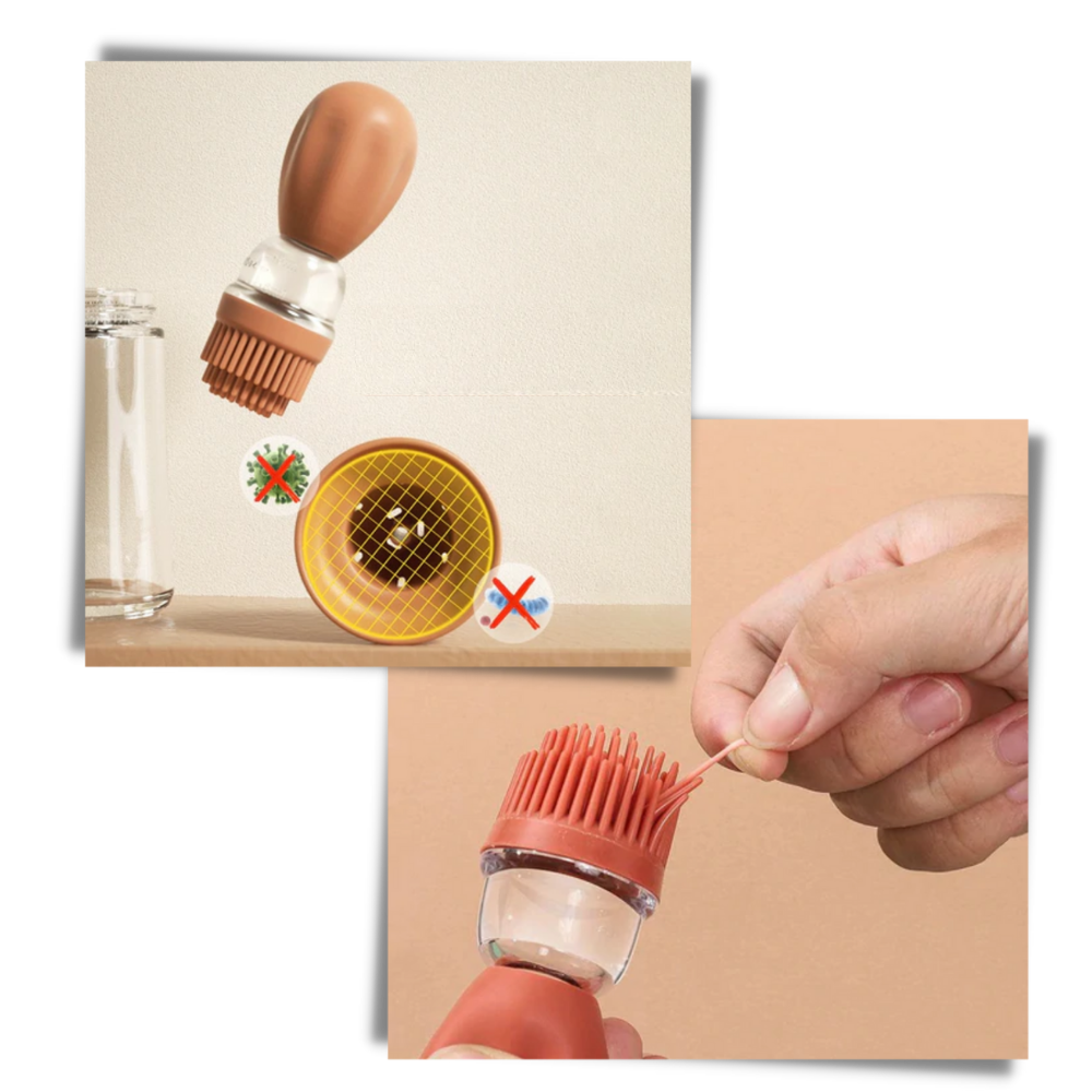 Olie glasflaske med børste - Ozerty