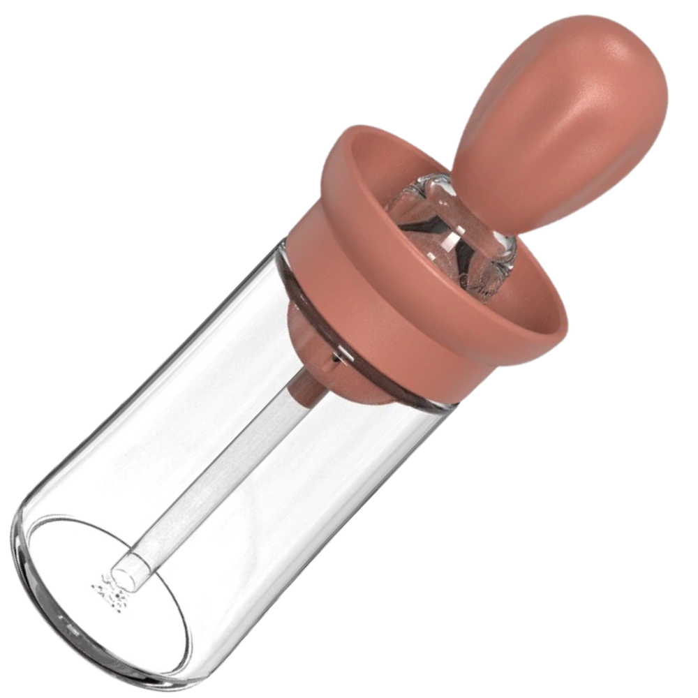 Olie glasflaske med børste