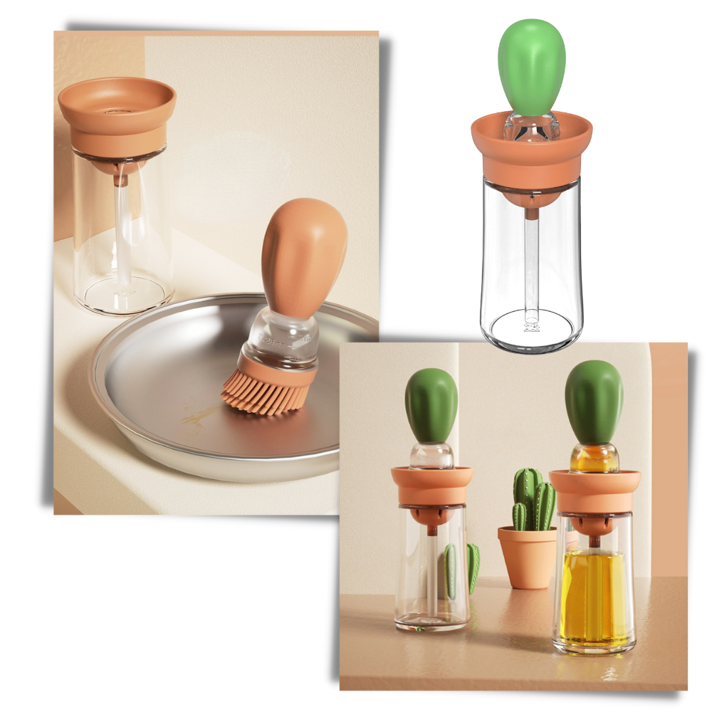 Olie glasflaske med børste - Ozerty