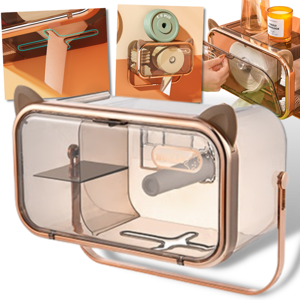 Multifunktionel opbevaringshylde til toiletpapir - Ozerty